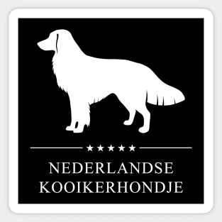 Nederlandse Kooikerhondje Dog White Silhouette Sticker